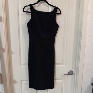 Express Black Sheath Midi Dress Scoop Neck Sleeveless